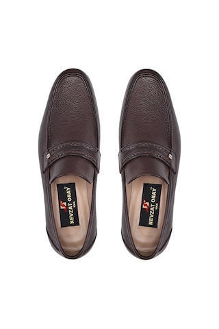 Kahverengi Klasik Loafer Kösele Erkek Ayakkabı -7005- Kahverengi