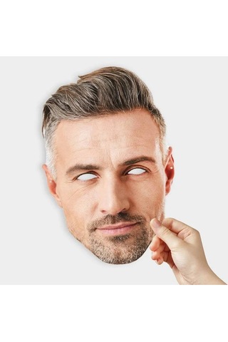 Büyük Boy Kişiye Özel Bekarlığa Veda, Kına Gecesi Damat Yüz Maskesi 5 Adet Lastikli Hazır