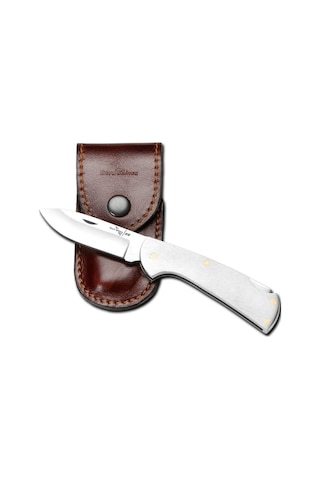 Bora 207 Pb Kilitli Mini Çakı Yuvarlak Ağızlı Çelik Saplı Gümüş