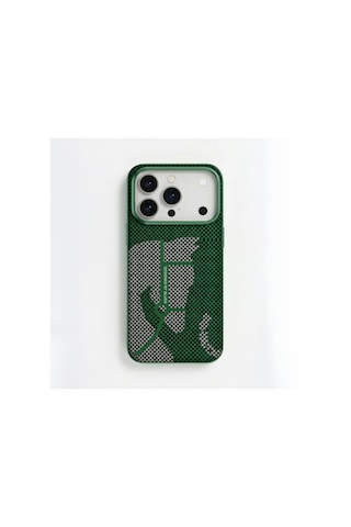 Apple Uyumlu iPhone 17 Pro Max Steed Woven Magsafe Aramid Fiber Premium Kılıf Yeşil