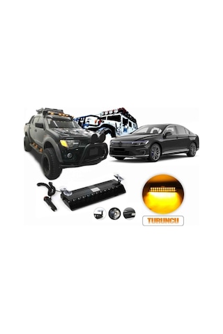 Off Road Araçları Için Led Modül Vantuzlu S12 Power Led Turuncu