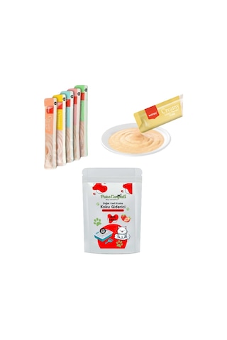 Purecanpati Kedi 5 Çeşit Karışık Krema Ödül ve Kedi Kumu Koku Giderici