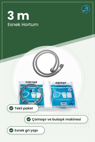 Temiz Su Hortumu Tekli 3 M Çamaşır Ve Bulaşık Makinesi Bağlantısı