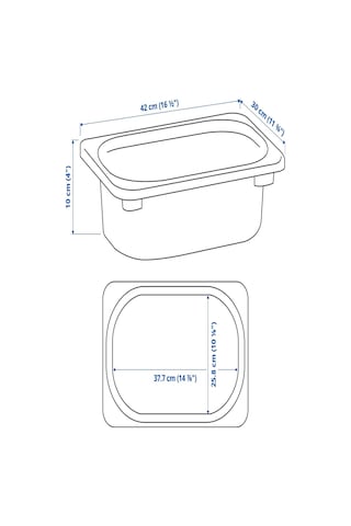 Ikea Beyaz Dayanıklı Saklama Kutusu 42x30x10 Cm Oyuncak Düzenleyici Çocuk Odası