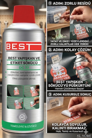 Best Dc 77 Hızlı Etiket Ve Yapışkan Sökücü Sprey İz Bırakmaz 400ml