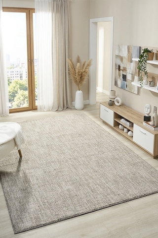 Mariesse Home Wool Serisi Bukleli Yumuşak Dokulu İskandinav Dokuma Halı 1087-gri