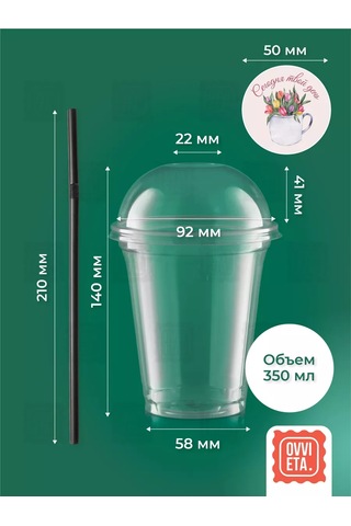 Ovvıeta Kapaklı Ve Pipetli Poşet Çayı Ve Kokteyl Bardakları 237744832 Beyaz