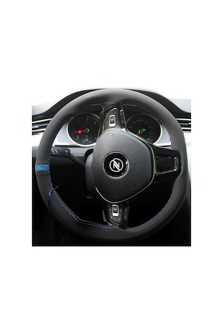 Oto Direksiyon Kılıfı Alcantara Model Alcantra Mavi Dikişli
