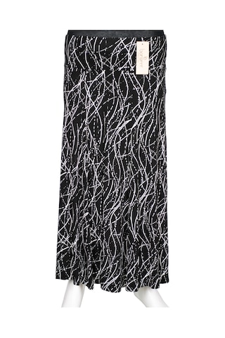 Barem Kadın Arzu Korsajlı 6 Parçalı Asimetrik Çizgiler Siyah Etek D52 Siyah