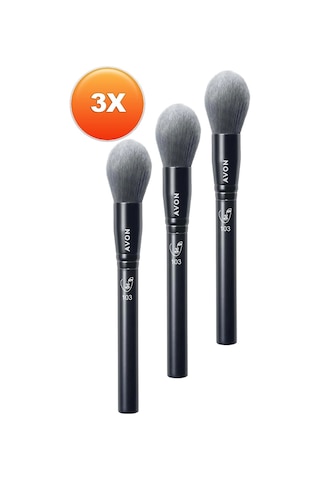 Avon Tam Örtücü Kubbeli Fondöten Fırçası Üçlü Set
