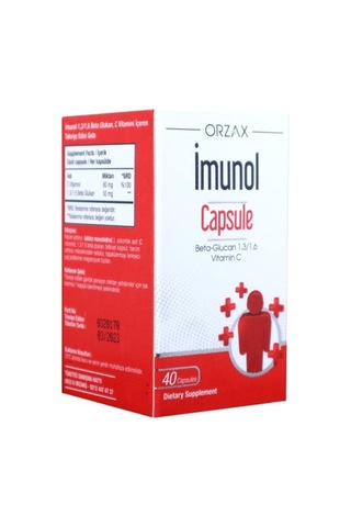 Imunol Kapsül Beta Glukan C Vitamini 40 Kapsül