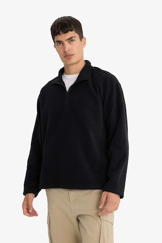 Defacto Relax Fit Yarım Fermuarlı Polar Sweatshirt F0448ax25aubk81 Siyah-bk81