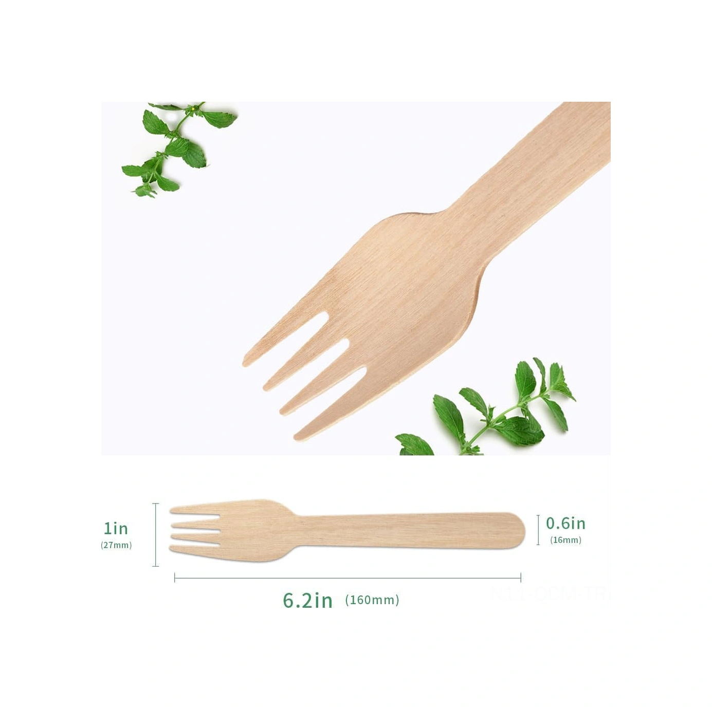 Qingmipy 100 Adet Gıda Seviyesi Ahşap Çatal Seti, Çevre Dostu Ve Geri Dönüştürülebilir Ahşap Besteği Ahşap