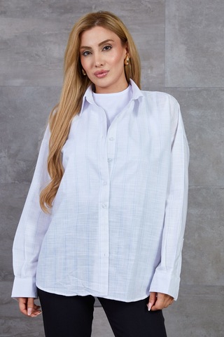 Dparis Çizgili Oversize Gömlek