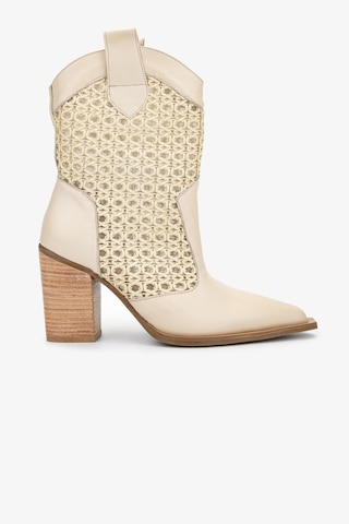 Valmenti Kadın Deri & Tekstil Bej Topuklu Çizme 472 1194 Bn Czm Y25 Bej Dr Bej