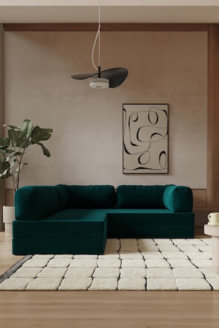 Modalife Legoom Köşe Açılır Kanepe Yatak Olabilen, Aktivite Koltuğu-yeşil