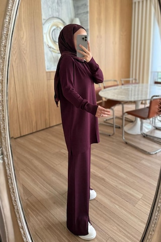 Kahijab Arlena Premium Rayon Takım - Mürdüm Mürdüm