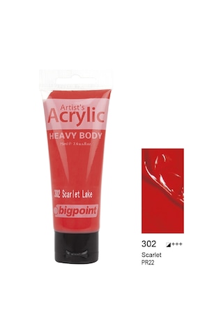 Bigpoint Akrilik Boya 75 ml Scarlet 302