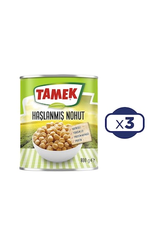 Tamek Haşlanmış Nohut 800 Gr X 3'lü Paket