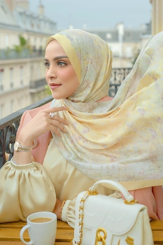 Buttonscarves Parisian Saten Şal - Citron Sarı
