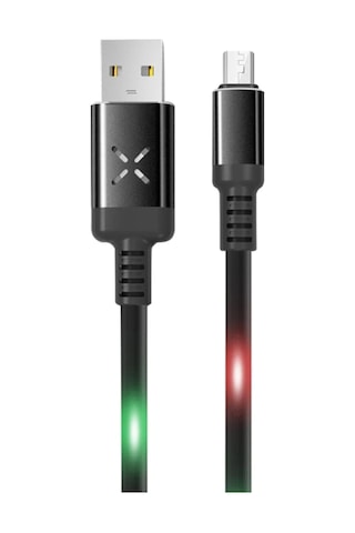 Mey Najmaddin Dc09 Ses Duyarlı Işıklı Micro Usb Kablo 1m 2a - Siyah Najmaddin