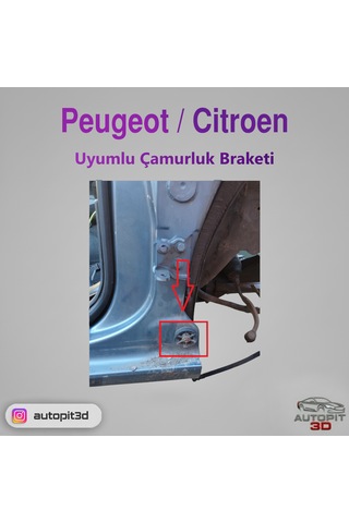 Peugeot / Cıtroen Uyumlu Çamurluk Braketi