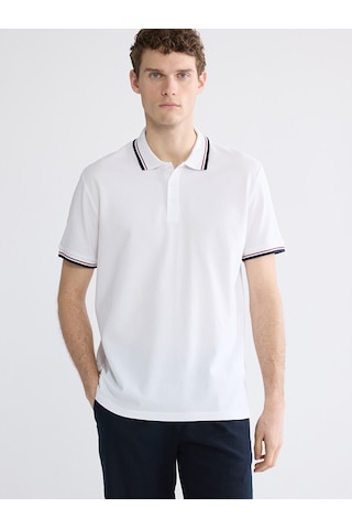 Lcwaıkıkı Basic Beyaz Polo Yaka Pike Erkek Tişört