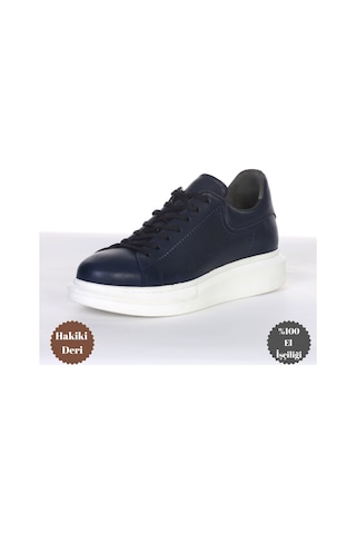 Boy Uzatan Gizli Topuklu Lacivert Spor Ayakkabı Lacivert