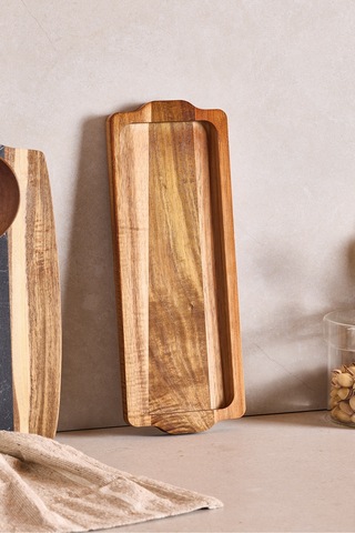 Akasya Tepsi 32x12 Cm Kahverengı Kahverengi