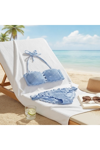 Bonbon Kadın Plaj Giyim Mavi Renk Bikini Takım Bb2641