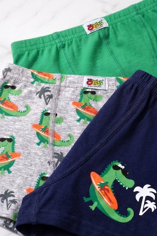 Öts Erkek Çocuk 3 Lü Pamuklu Boxer Baskılı Premium Günlük Kullanım 7814-3 Renkli