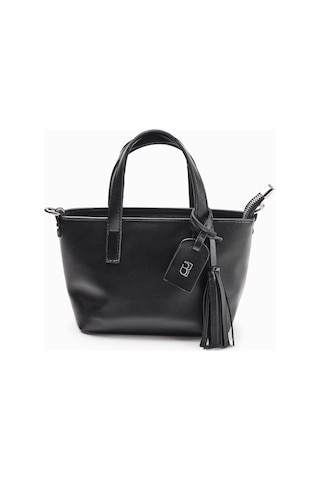Molene Siyah Püskül Detaylı Mini Tote Çanta