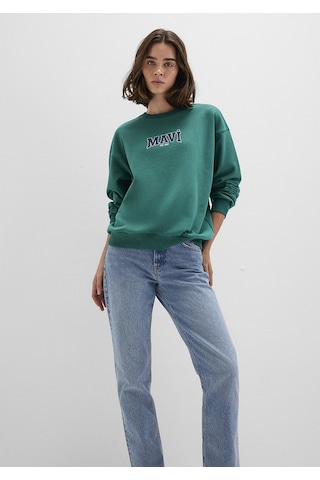 Mavi - Mavi Logo Baskılı Yeşil Sweatshirt 1s10372-71918 Yeşil