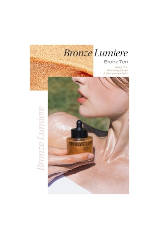 İnce Dokulu, Renkli Ve Işıltılı Vücut Yağı Kundal Satin Glow Shimmer Oil Bronze Lumiere