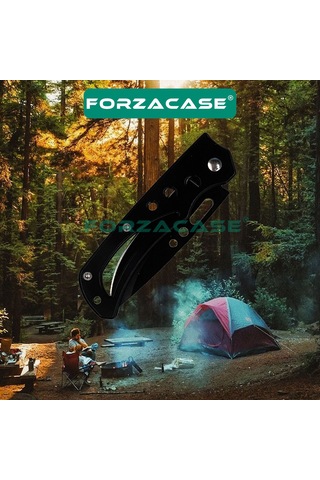 Forzacase Paslanmaz Çelik Ultra Keskin Outdoor Avcılık Kamp Çakısı Fc344 Siyah