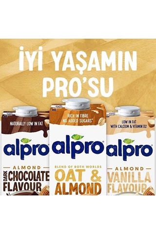 Alpro Yulaf Badem Sütü 2x1 L Vegan Laktozsuz Bitkisel Bazlı