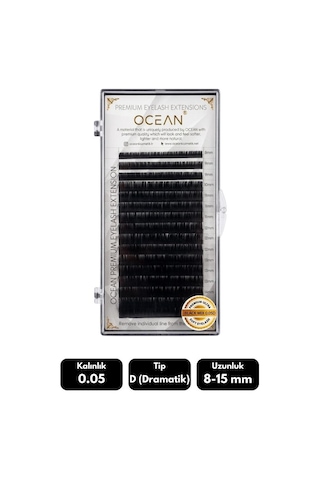 Ocean 0.05d Dramatik Kıvrım Mix Soft Eyelash Doğal İpek Kirpik 16'lı