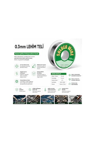 Rl-445 0.3 Mm İnce Lehim Teli Hassas Elektronik Ve Cep Telefonu Anakart Tamir Lehimi