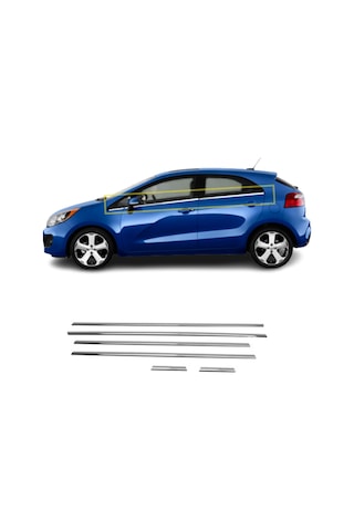 Kia Rio Hb Kasa Krom Cam Çıtası 6 Prç 2011-2017 P.Çelik