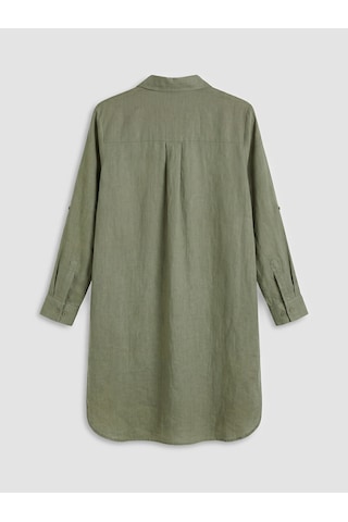 Lcw Everyday Yeşil Oversize %100 Keten Kadın Gömlek Tunik