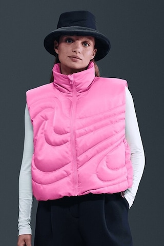 Nike Therma Fit Sportswear Swoosh Series Oversized Down West Oversize Kaz Tüyü Kadın Yelek Pembe