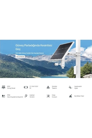 Ontech - Tp-lınk Vıgı Sp6030 31.2ah/10.8v 60w Akıllı Güneş Enerjisi Besleme Sistemi