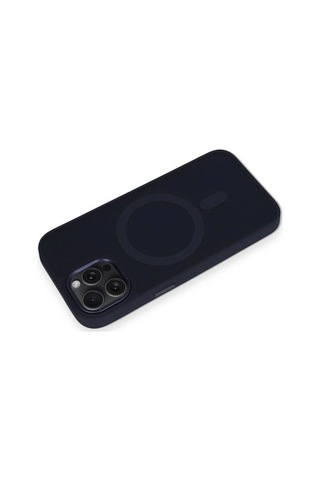 Tedar Apple iPhone Uyumlu 15 Pro Max Kılıf Oslo Magsafe Kapak - Lacivert Najmaddin standart