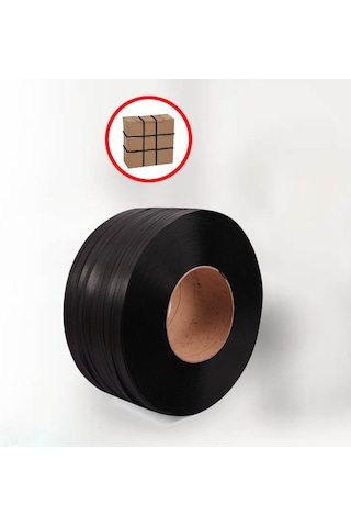 ONUR AMBALAJ 8 MM SİYAH OTOMATİK MAKİNA ÇEMBERİ 4000 METRE