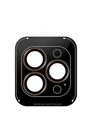 Novstrap Apple Uyumlu iPhone 16 Pro Max / 16 Pro İle Kamera Koruma Lens Koruyucu Cam Uygulama Aparatlı