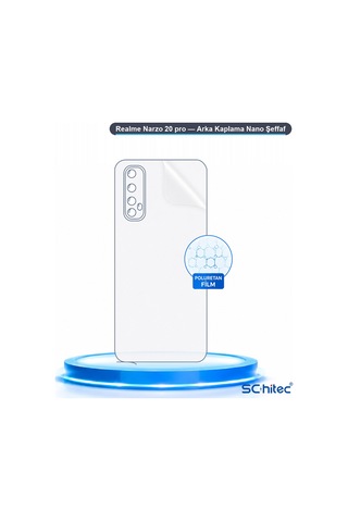 Realme Narzo 20 Pro Uyumlu Arka Yüzey Hidrojel Koruyucu Film 65072980