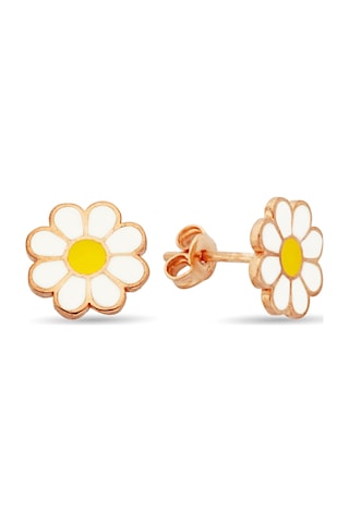 Argentum Concept - Gümüş Rose Papatya Küpe - K088701