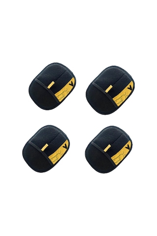 Skycity Evcil Hayvan Tüy Temizleme Eldiveni 4 Adet - İki Yönlü Kullanim, Silikon Tıraş Dişli, Tüy Toplama Ve Bakım Aleti - Sarı-siyah Siyah