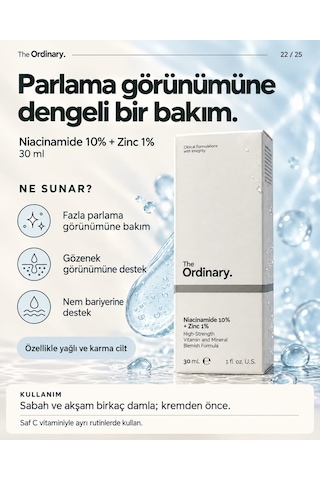 Gees Global The Ordinary Niacinamide 10% + Zinc 1% 60 Ml Yüz Serumu Gbzs