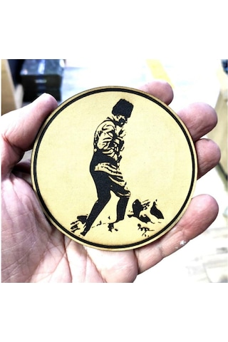 Atatürk Kocatepe Deri Peç - Arma - Askeri Patch Çok Renkli